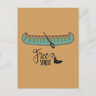 Free Spirit Canoe Briefkaart