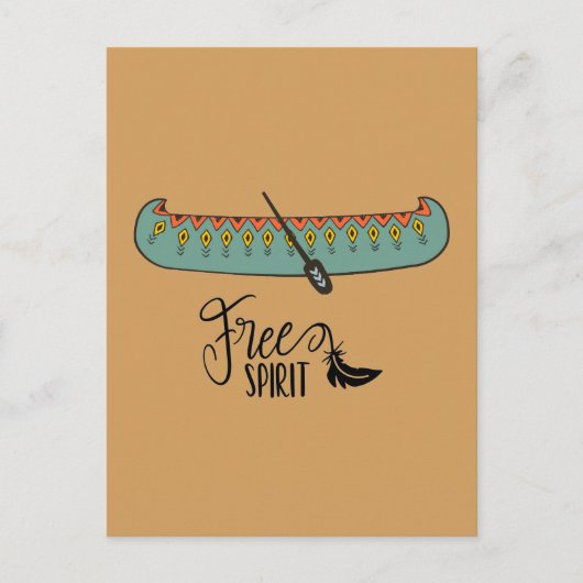 Free Spirit Canoe Briefkaart (Voorkant)