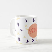 Free Spirit Gepersonaliseerde Vogel Mok (Voorkant links)