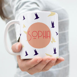 Free Spirit Gepersonaliseerde Vogel Mok
