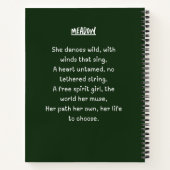 Free Spirit Girl Spiral Notitieboek (Achterkant)