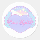 Free Spirit Heart Sticker (Voorkant)