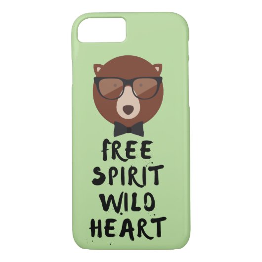 Free Spirit Hipster Beer Case-Mate iPhone Case (Achterkant)