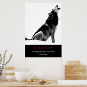 Free Spirit Motivatie Wolf Poster (Keuken)