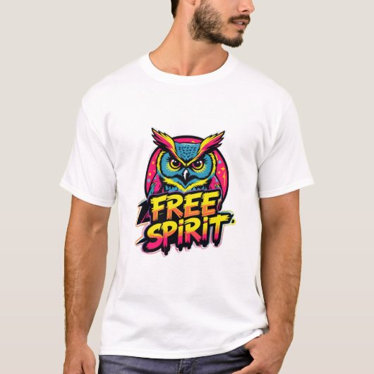Free Spirit Owl T-shirt (Voorkant)