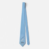Free Spirit Royal Tern Coastal Sky Blue Necktie Stropdas (Voorkant)