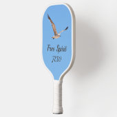 Free Spirit Seagull in Flight Sky Blue Pickleball Paddle (Links)