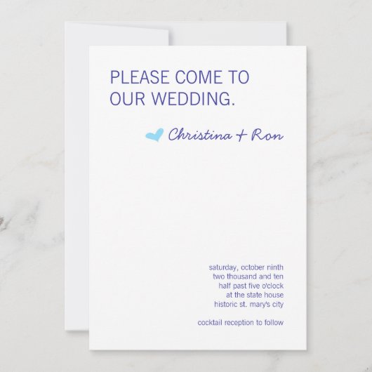 Free Spirit Wedding Invite Kaart (Voorkant)