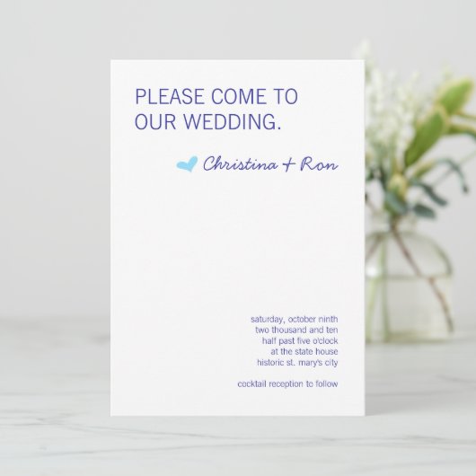 Free Spirit Wedding Invite Kaart (Staand voorkant)