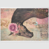 Free Spirit, Whimsical Horse & Patchwork Tissuepapier (Voorkant)