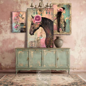 Free Spirit, Whimsical Horse & Patchwork Tissuepapier