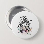 Free Spirit Wild Heart Ronde Button 7,6 Cm (Voorkant /achterkant)