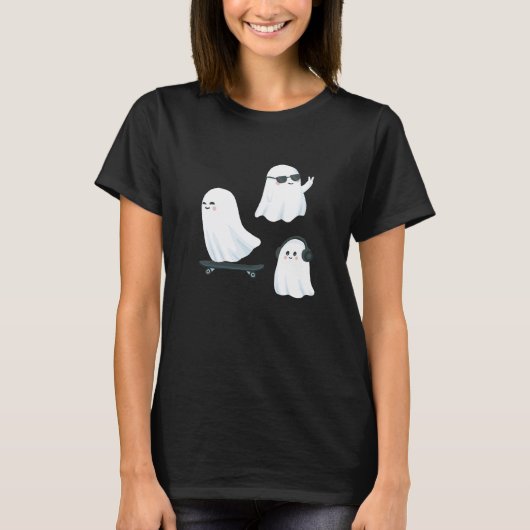 Free Spirits Ghost T-Shirt - Halloween T-shirt voo (Voorkant)