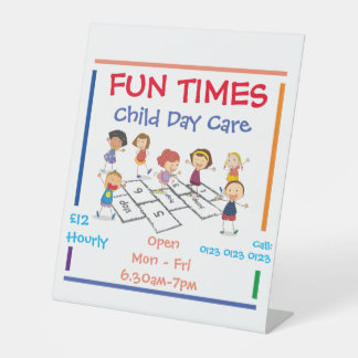 Free Standing Sign - Child Day Care Reclamebord Met Voetstuk
