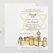 Free Style Jerusalem - Bar Mitzvah Uitnodiging (Voorkant / Achterkant)