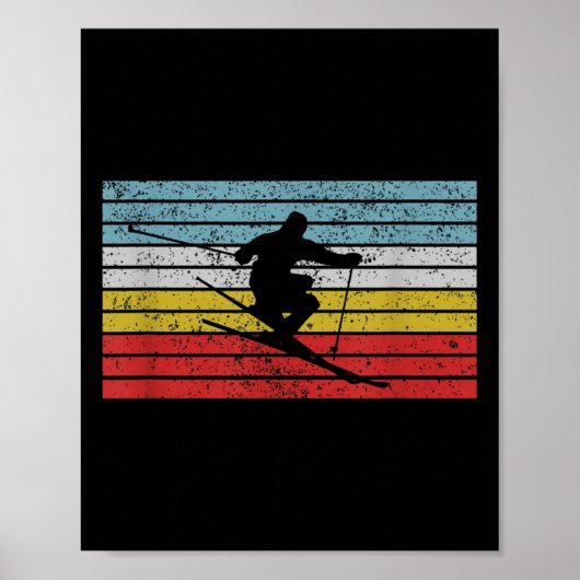 Free-style Ski Sports Design Skier Jumping Poster (Voorkant)