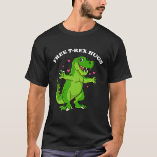 Free T Rex Hugs Funny Valentijnsdag Dinosaur Cute T-shirt