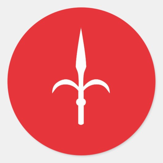 Free Territory Triëst Vlag Italië symbool Ronde Sticker (Voorkant)