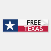 Free Texas Bumper Sticket Bumpersticker (Voorkant)