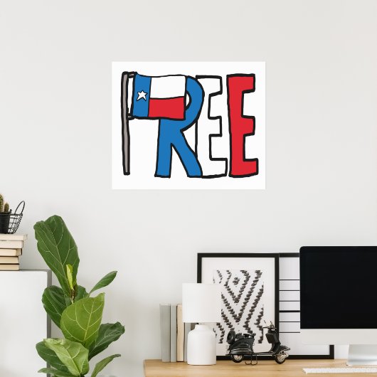 Free Texas Texit Poster (Thuiskantoor)