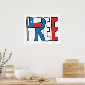 Free Texas Texit Poster (Keuken)