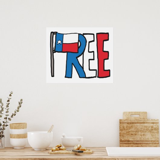 Free Texas Texit Poster (Keuken)