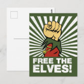 Free the elves! briefkaart (Voorkant / Achterkant)