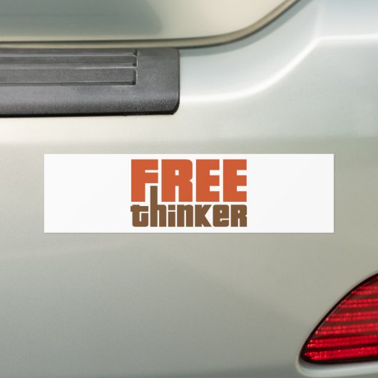 Free Thinker Bumpersticker (Op auto)