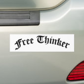 Free Thinker Bumpersticker (Op auto)