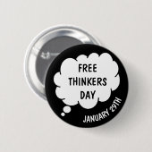 Free Thinkers Day is 29 januari Ronde Button 5,7 Cm (Voorkant /achterkant)