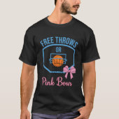 Free Throws Or K Bows Gender Reveal T-shirt (Voorkant)