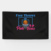 Free Throws or Pink Bows Gender Reveal Designs Spandoek (Horizontaal)