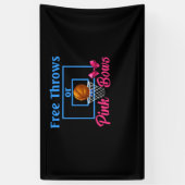 Free Throws or Pink Bows Gender Reveal Designs Spandoek (Verticaal)