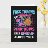 Free Throws Or Pink Bows Your Brother Loves You Ge Kaart (Gele Bloem)