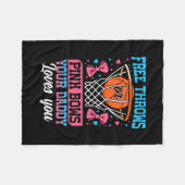 Free Throws Or Pink Bows Your Daddy Loves You Gend Fleece Deken (Voorkant (Horizontaal))