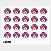 Free Tibet Badge Ronde Sticker (Vel)