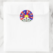 Free Tibet Badge Ronde Sticker (Tas)