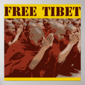 Free Tibet Buddhist Monks Poster (Voorkant)
