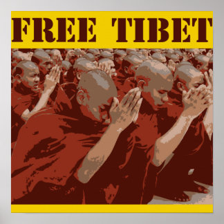 Free Tibet Buddhist Monks Poster