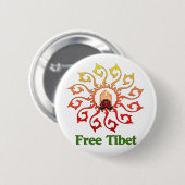 Free Tibet Candle Ronde Button 5,7 Cm (Voorkant /achterkant)