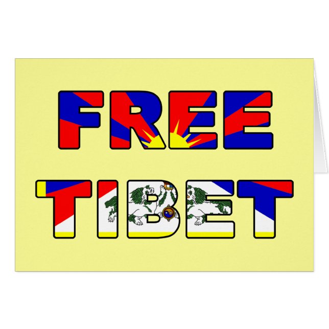 Free Tibet Card (Voorkant Horizontaal)