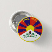 Free Tibet Ronde Button 3,2 Cm (Voorkant /achterkant)