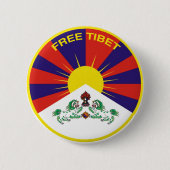 Free Tibet Ronde Button 5,7 Cm (Voorkant)