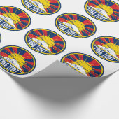 Free Tibet Round Grunge Cadeaupapier (Hoek)