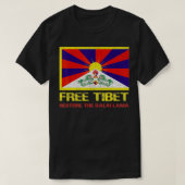 Free Tibet Tibetan Flag Emblem Restore The Dalai L T-shirt (Design voorkant)