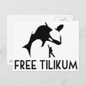 Free Tilikum Save the Orca Killer Whale Briefkaart (Voorkant / Achterkant)