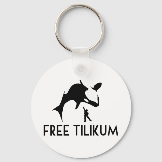 Free Tilikum Save the Orca Killer Whale Sleutelhanger (Voorkant)