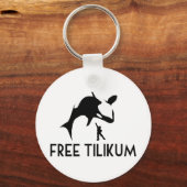 Free Tilikum Save the Orca Killer Whale Sleutelhanger (Voorkant)