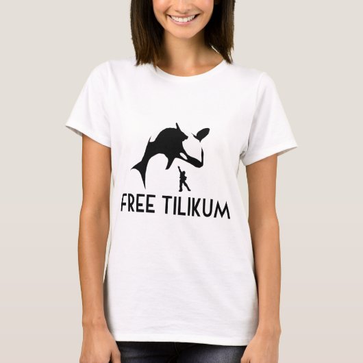 Free Tilikum Save the Orca Killer Whale T-shirt (Voorkant)