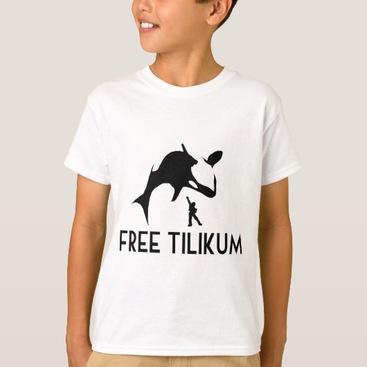 Free Tilikum Save the Orca Killer Whale T-shirt (Voorkant)